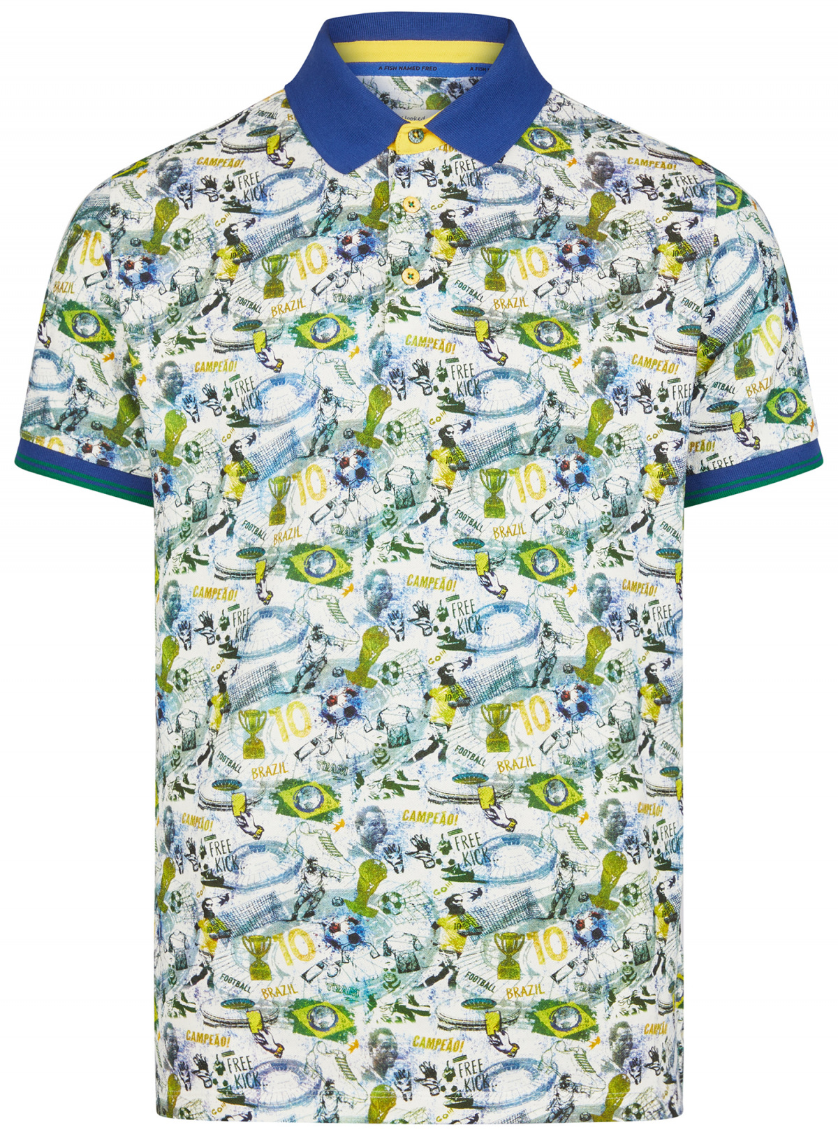 A Fish Named Fred - Modern Brazil Poloshirt - Fit - Football mehrfarbig