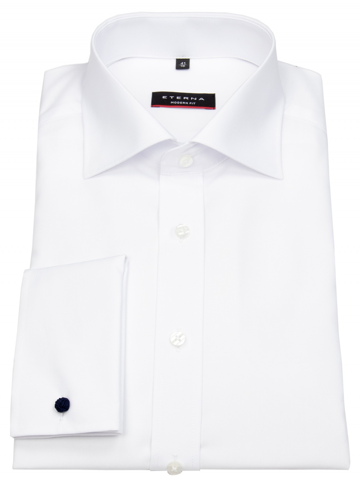 - Umschlagmanschette Haikragen - Hemd Eterna Cover - - weiß Shirt Fit Modern -