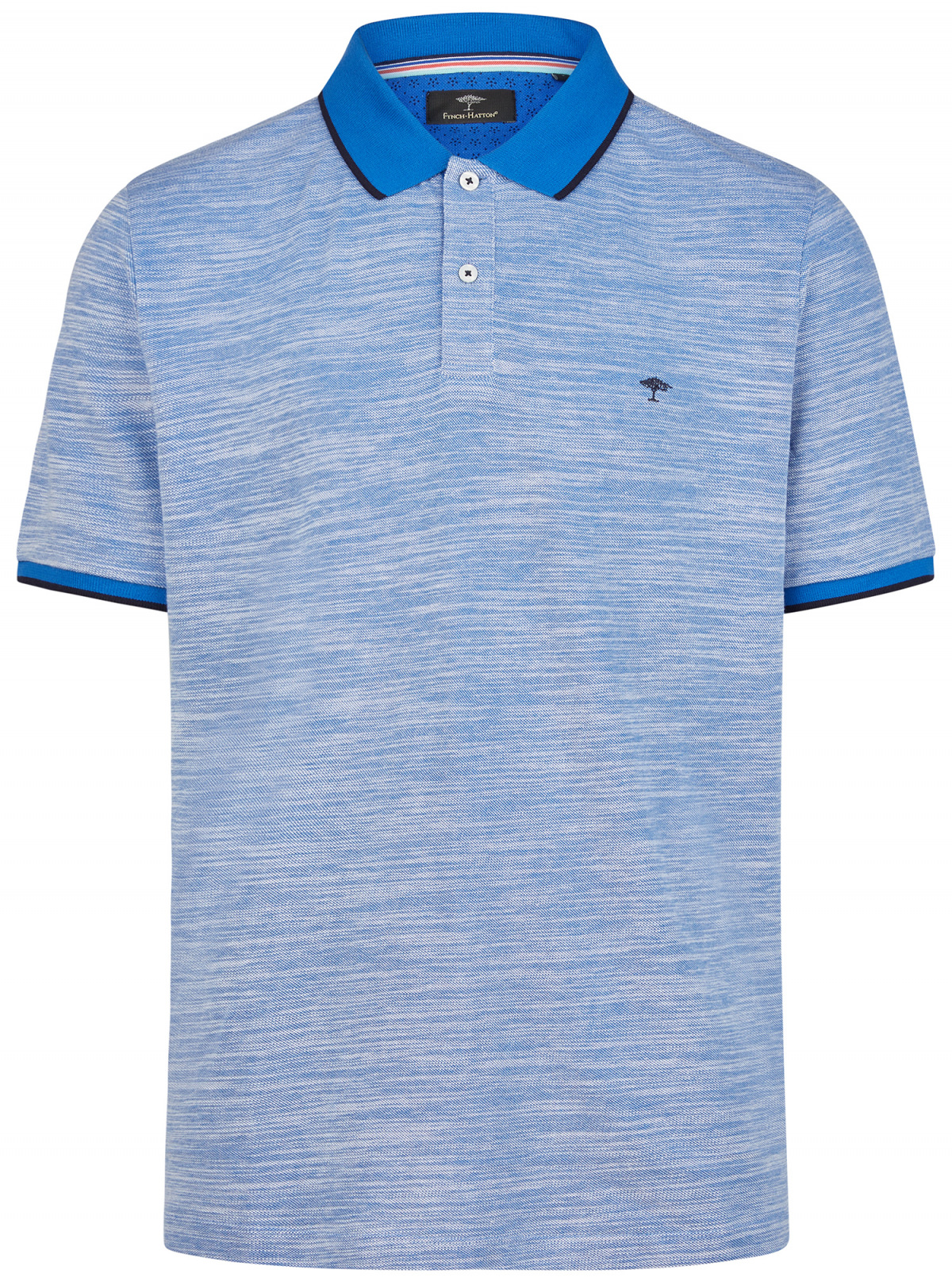 Fynch-Hatton Poloshirt - Casual - - - Fit Kontrastkragen hellblau Piqué