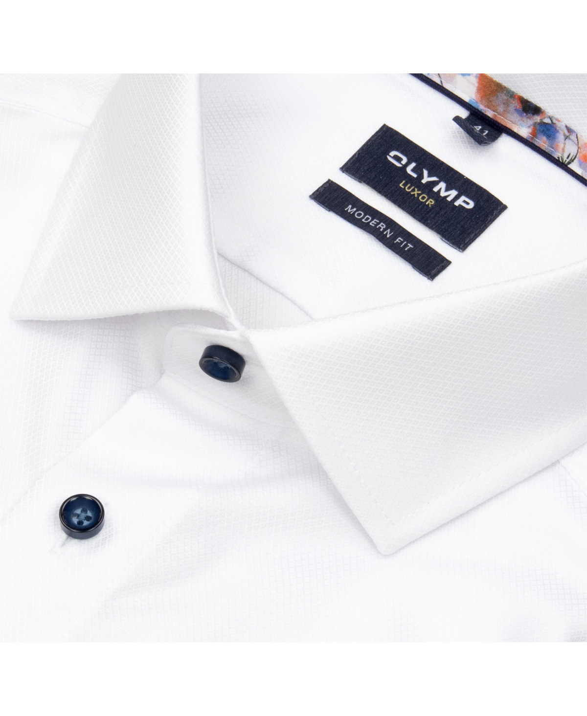 extra Fit 69cm - - langer Arm - weiß Modern Hemd Struktur - Luxor OLYMP