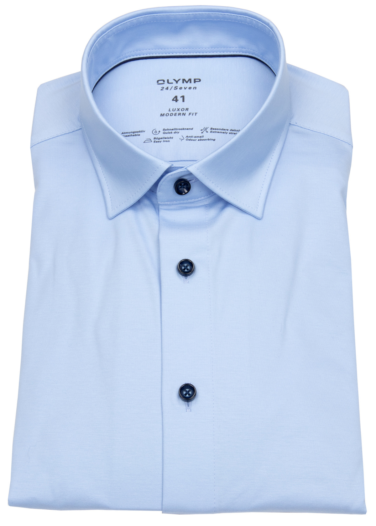 Shirt / - Modern - Time 24 hellblau - - All Seven OLYMP Fit Hemd