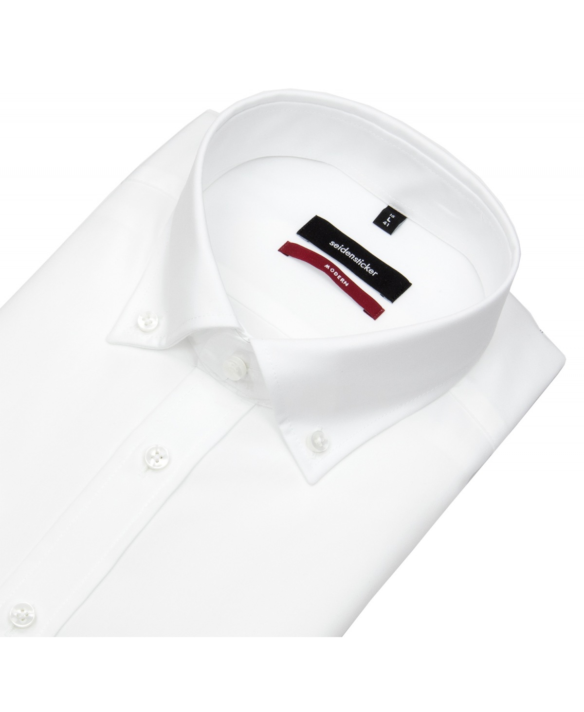 Seidensticker Hemd Button-Down - - Regular - weiß Fit Kragen