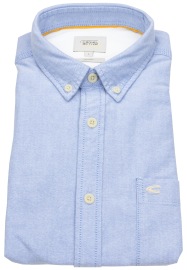 Camel Active Shirt - Regular Fit - Button Down - Oxford - Bio Baumwolle - Light Blue