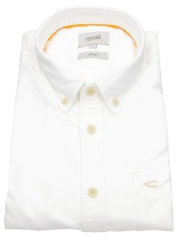 Camel Active Hemd - Regular Fit - Button Down - Oxford - Bio Baumwolle - weiß