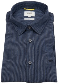 Camel Active Shirt - Regular Fit - Fine Striped - Blue / Dark Blue