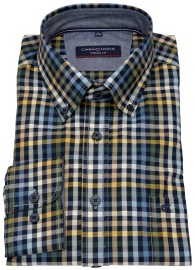 Casa Moda Shirt - Casual Fit - Button Down - Checked - Multicolored - w/o OP