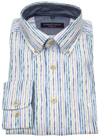 Casa Moda Shirt - Comfort Fit - Button Down Collar - Striped - Multicolored