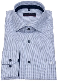 Casa Moda Shirt - Modern Fit - Kent Collar - Print - Blue - w/o OP