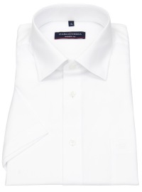 Casa Moda Short Sleeve Shirt - Modern Fit - Kent Collar - Bügelfrei - White - w/o OP