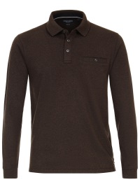 Casa Moda Poloshirt - Regular Fit - Langarm - Brown