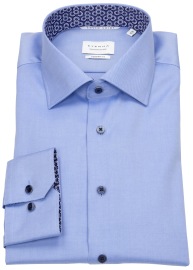 Eterna Hemd - Modern Fit - Cover Shirt - blickdicht - Kontrastknöpfe - hellblau