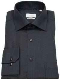 Eterna Shirt - Modern Fit - Kent Collar - Structure - Anthracite