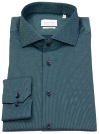 Eterna Shirt - Modern Fit - Kent Collar - Structure - Green - w/o OP