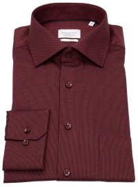 Eterna Shirt - Modern Fit - Kent Collar - Structure - Red