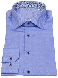 Eterna Hemd - Modern Fit - Performance Shirt - Struktur - blau - ohne OVP