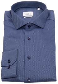 Eterna Shirt - Slim Fit - Dark Blue / Blue - Extra Langer 70cm Sleeve