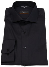 Eterna Shirt - Slim Fit - Cutaway Collar - Cover Shirt - Extra Opaque - Black - w/o OP