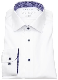 Eterna Shirt - Slim Fit - Performance Shirt - Contrast Buttons - White