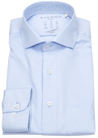 Eterna Hemd - Slim Fit - Performance Shirt - Struktur - hellblau