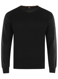 Hajo Pullover - Regular Fit - Round-neck - Black