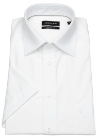 Jupiter Short Sleeve Shirt - Regular Fit - Kent Collar - White - w/o OP