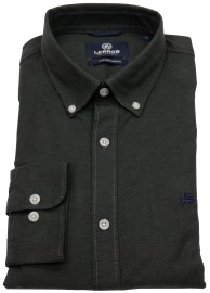 Lerros Shirt - Regular Fit - Button Down Collar - Oxford - Dark Green