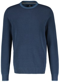 Lerros Pullover - Modern Fit - Round-neck - Structure - Blue