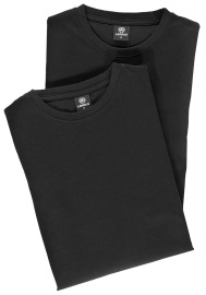 Lerros T-Shirt Two-pack - Regular Fit - Round-neck - Black