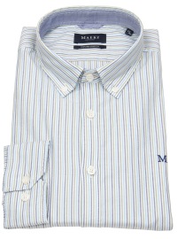 MAERZ Muenchen Hemd - Modern Fit - Button Down Kragen - Streifen - mehrfarbig - ohne OVP