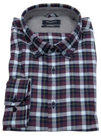 MAERZ Muenchen Hemd - Modern Fit - Button Down - leichter Flanell - kariert