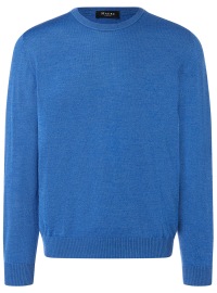 MAERZ Muenchen Pullover - Classic Fit - Round-neck - Merinowool - Blue