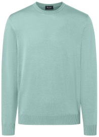 MAERZ Muenchen Pullover - Classic Fit - Rundhals - Merinowolle - hellgrün