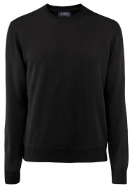 MAERZ Muenchen Pullover - Classic Fit - Round-neck - Merinowool - Black