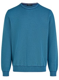 MAERZ Muenchen Pullover - Regular Fit - Round-neck - Bio-Baumwolle - Turquoise