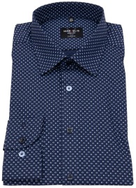 Marvelis Shirt - Body Fit - Kent Collar - Dark Blue / White