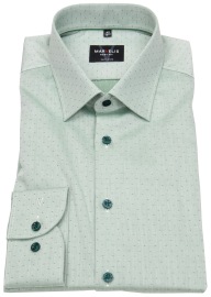 Marvelis Shirt - Body Fit - Contrast Buttons - Green - Extra Long Sleeve 69cm