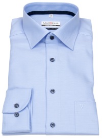 Marvelis Shirt - Comfort Fit - Finetwill - Extra Opaque - Contrast Buttons - Light Blue - w/o OP