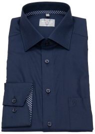 Marvelis Shirt - Comfort Fit - Kent Collar - Dark Blue