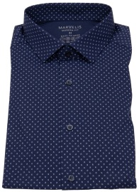 Marvelis Hemd - Modern Fit - Easy To Wear Performance - blau / hellblau / weiß - ohne OVP