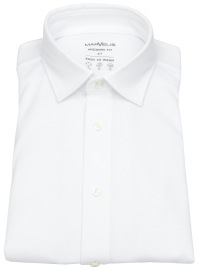 Marvelis Shirt - Modern Fit - Easy To Wear Piqué - White - w/o OP