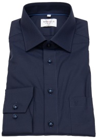 Marvelis Shirt - Modern Fit - Kent Collar - Structure - Dark Blue