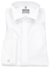 OLYMP Gala Shirt - Comfort Fit - Wing Collar - Double Cuff - White - w/o OP