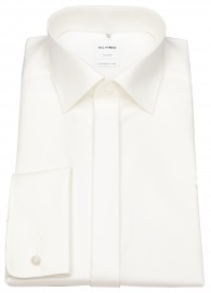 OLYMP Gala Shirt - Luxor Comfort Fit - Double Cuff - Light Beige