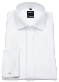 OLYMP Gala Shirt - Modern Fit - Wing Collar - Structure - White - w/o OP