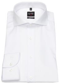 OLYMP Shirt - Level 5 Body Fit - Cutaway Collar - Finetwill - White - w/o OP