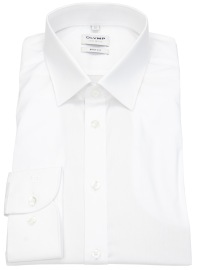 OLYMP Shirt - Level Five Body Fit - With Dividing Seams - White - w/o OP