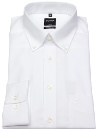 OLYMP Hemd - Luxor Modern Fit - Button-Down Kragen - weiß - ohne OVP