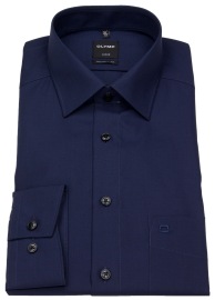 OLYMP Shirt - Luxor Modern Fit - Fil à Fil - Dark Blue - w/o OP