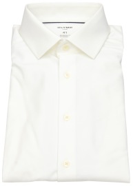 OLYMP Shirt - Modern Fit - 24/7 Dynamic Flex Shirt - Kent Collar - Light Beige - w/o OP