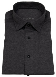 OLYMP Shirt - Modern Fit - 24/7 Flex Jersey - Anthracite - w/o OP